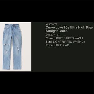 Abercrombie Curve Love jeans